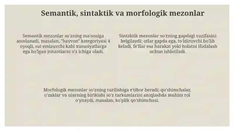 So`zlarni turkumlarga ajratish tamoyillari 4