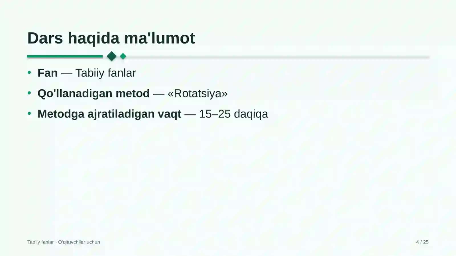 tabiiy fanlar darslarida rotatsiya metodidan foydalanish 7387 4