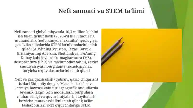 Barqaror Rivojlanish va Neft Qazib Olish Hududlarida Ta'lim 4