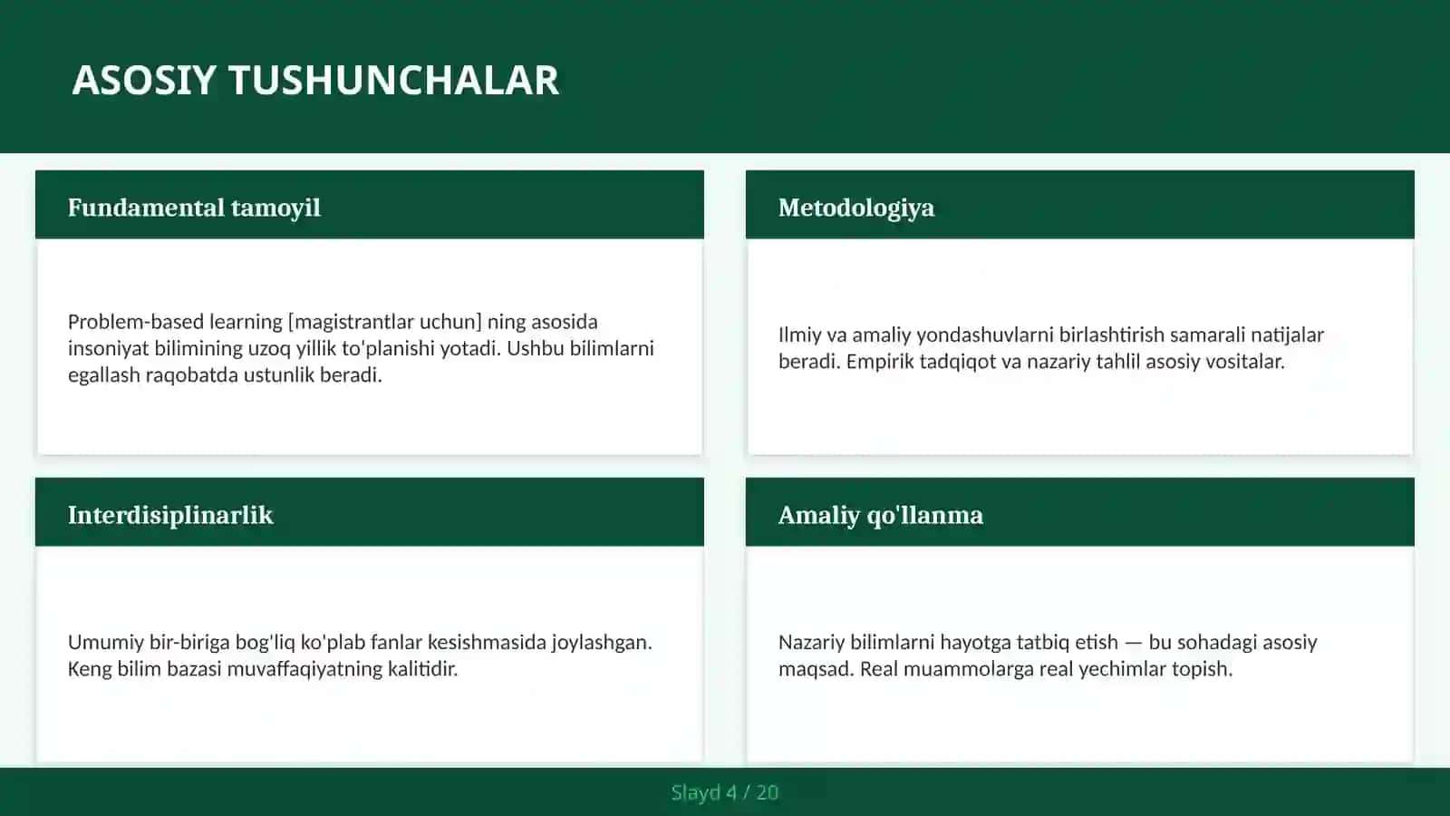Problem-based Learning [magistrantlar uchun] 4