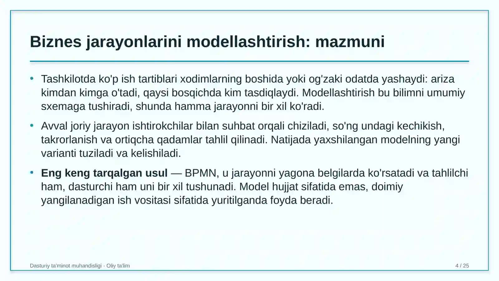 Chakana savdoda biznes jarayonlarini modellashtirish 4