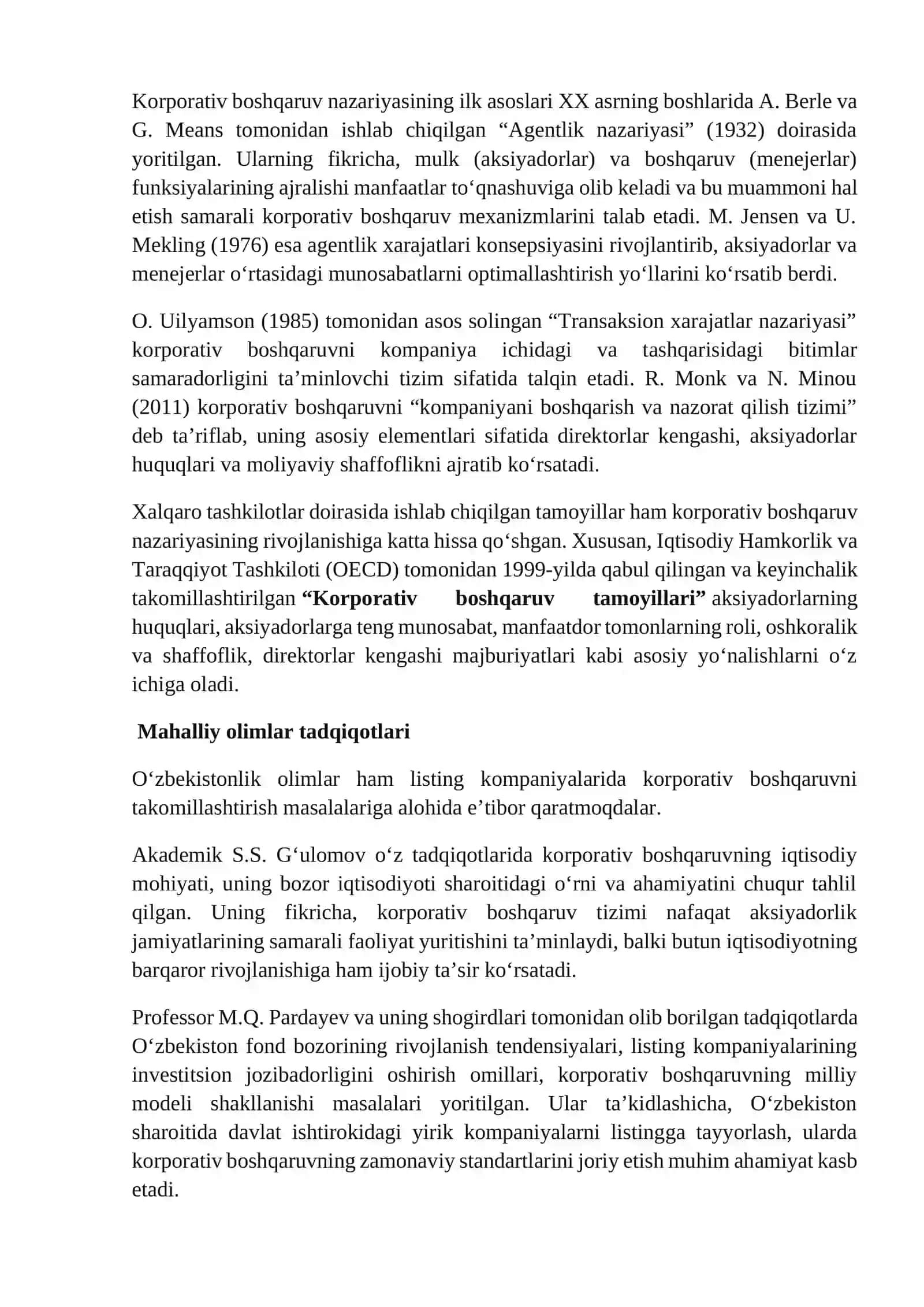 LISTING KOMPANIYALARIDA KORPORATIV BOSHQARUV 4
