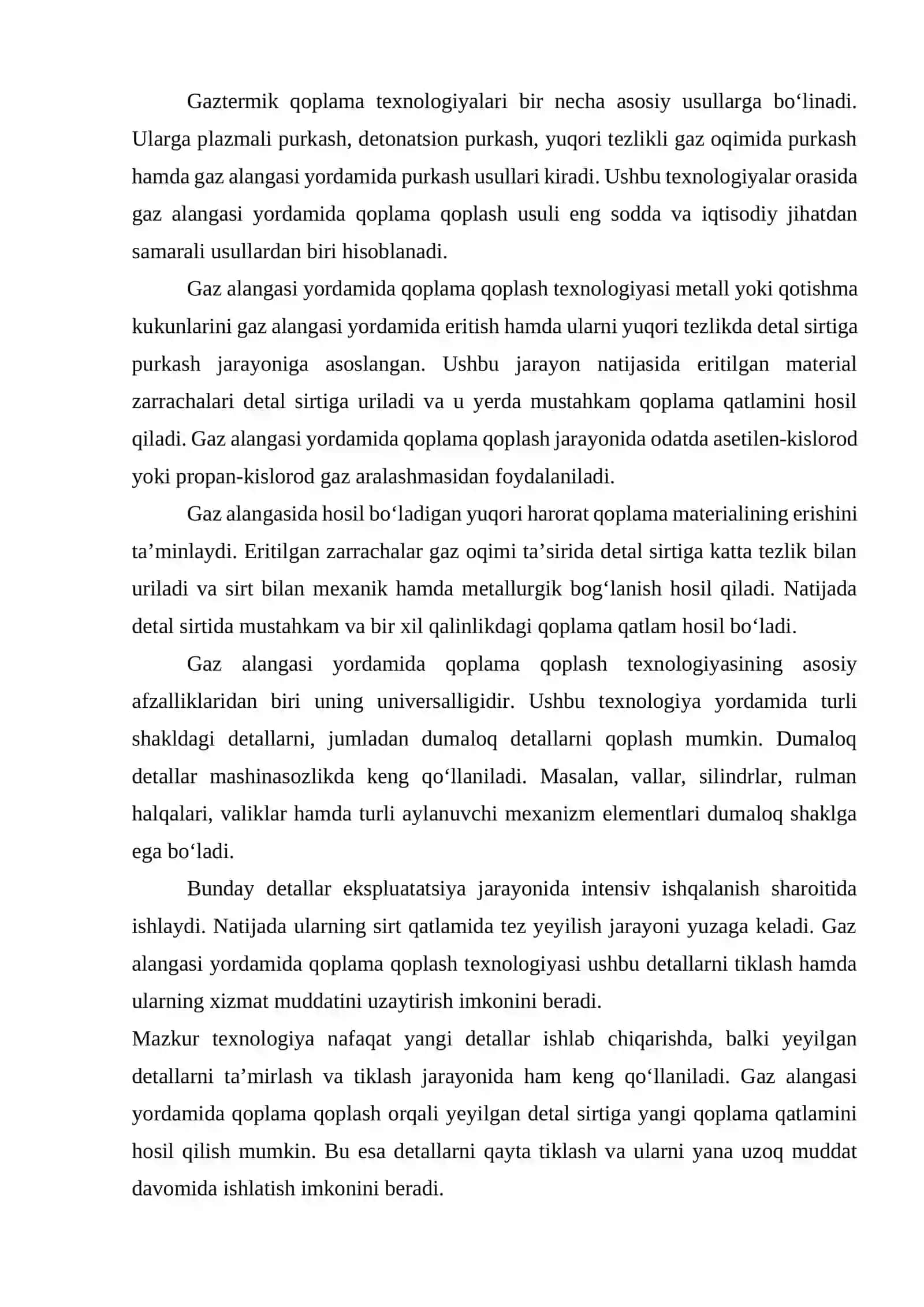 GAZ ALANGASI YORDAMIDA DUMALOQ DETAL SIRTIGA QOPLAMA QOPLASH 4