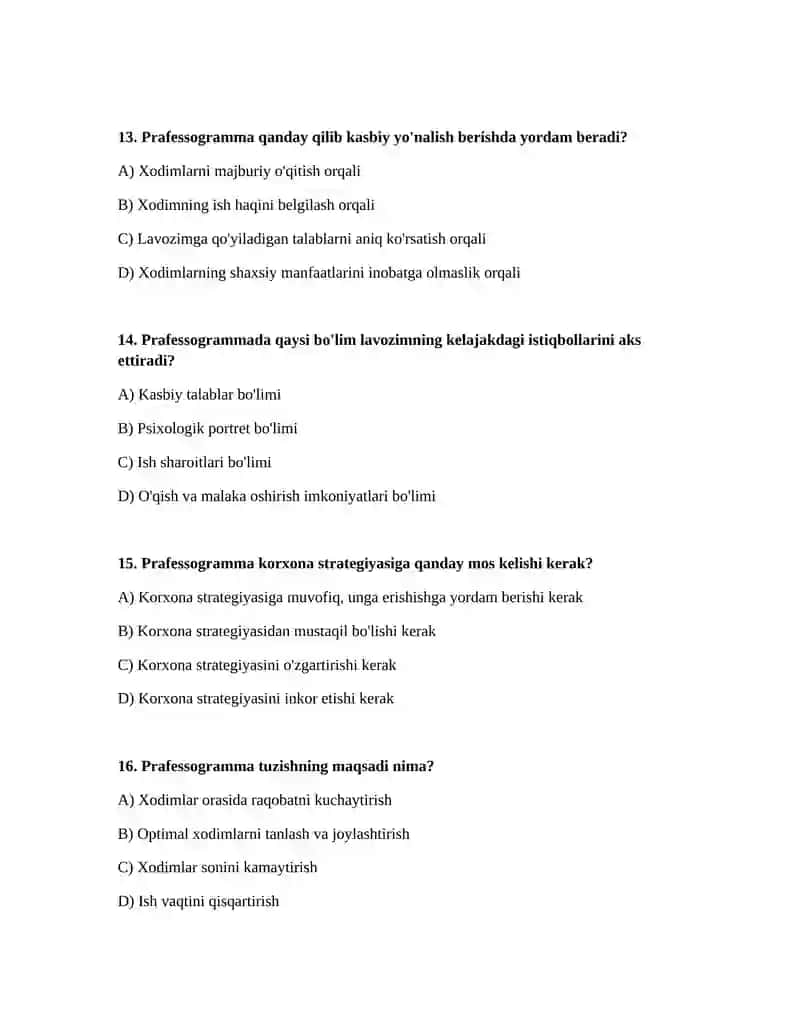 Prafessogrammaning tuzilishi va oʻziga xos xususiyatlari 4