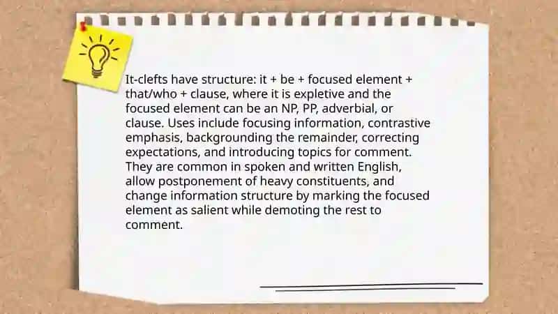 Cleft sentences 4