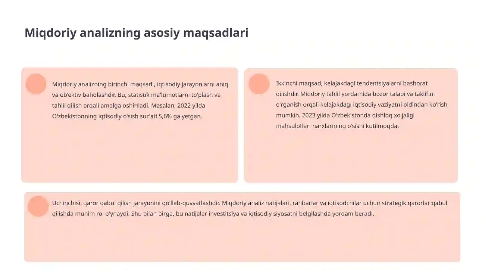 Miqdoriy analiz vazifasi va metodi 4
