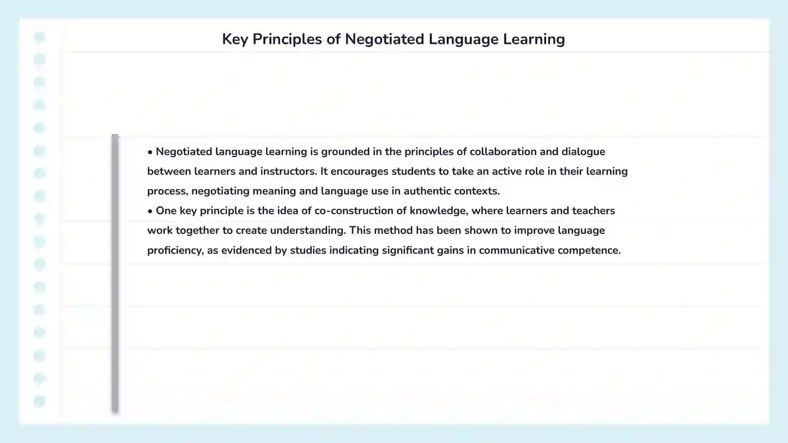 Experiential and negotiated language learning 4