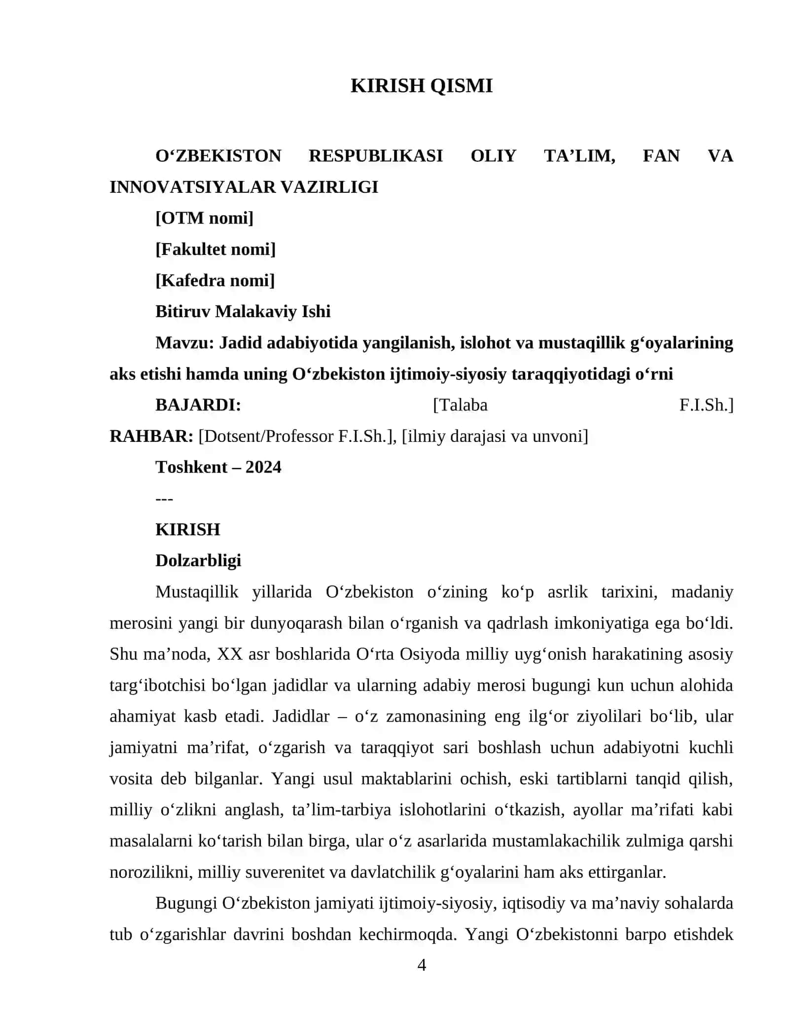 Jadid adabiyotida yangilanish, islohot va mustaqillik uchun kurash gʻoyalarining aks etishi 4