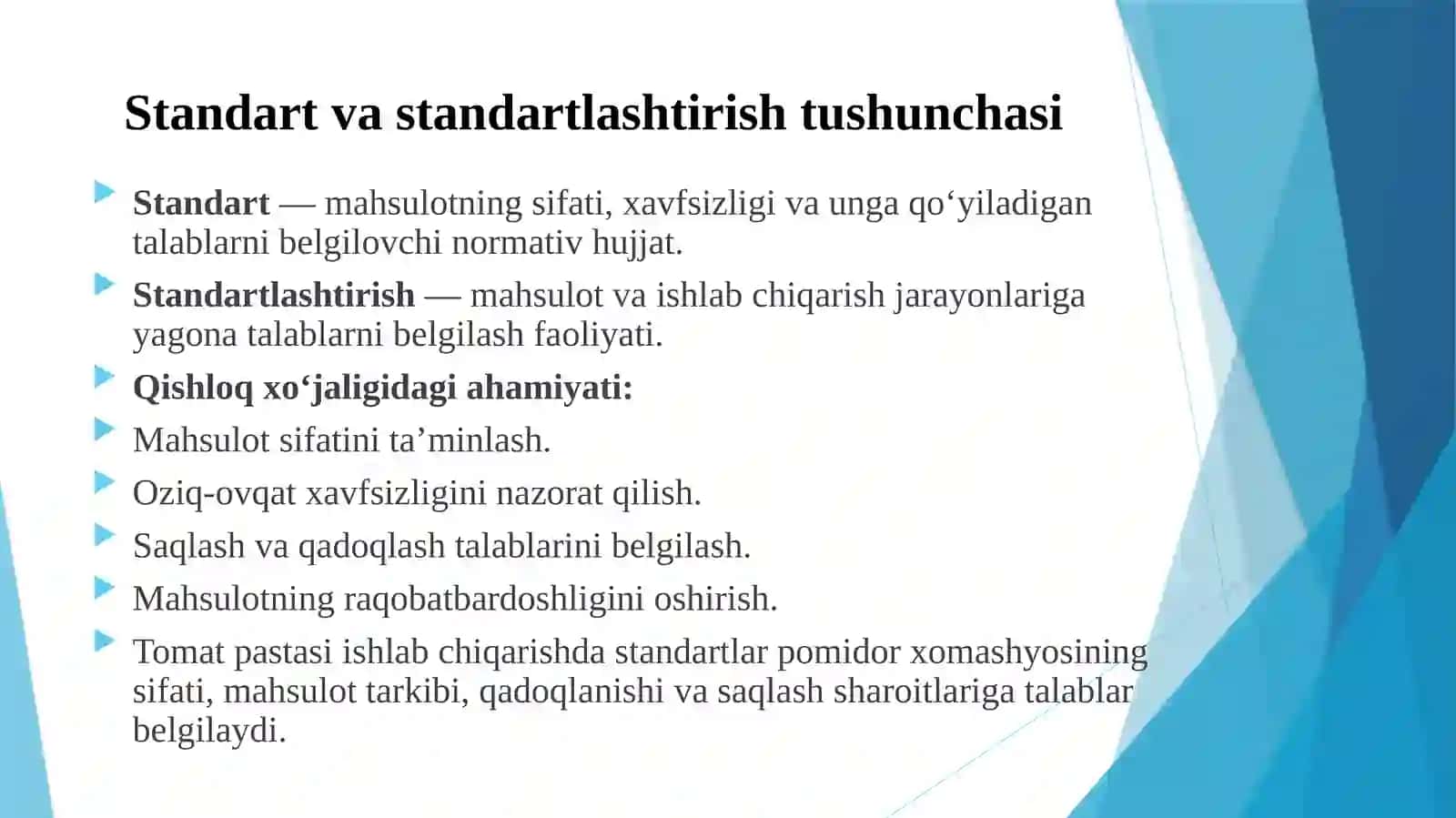 Standartlarniishlabchiqish, tasdiqlatish, vatatbiqetish qoidalari va standartlarni davlat roʻyxatidan oʻtkazish 4