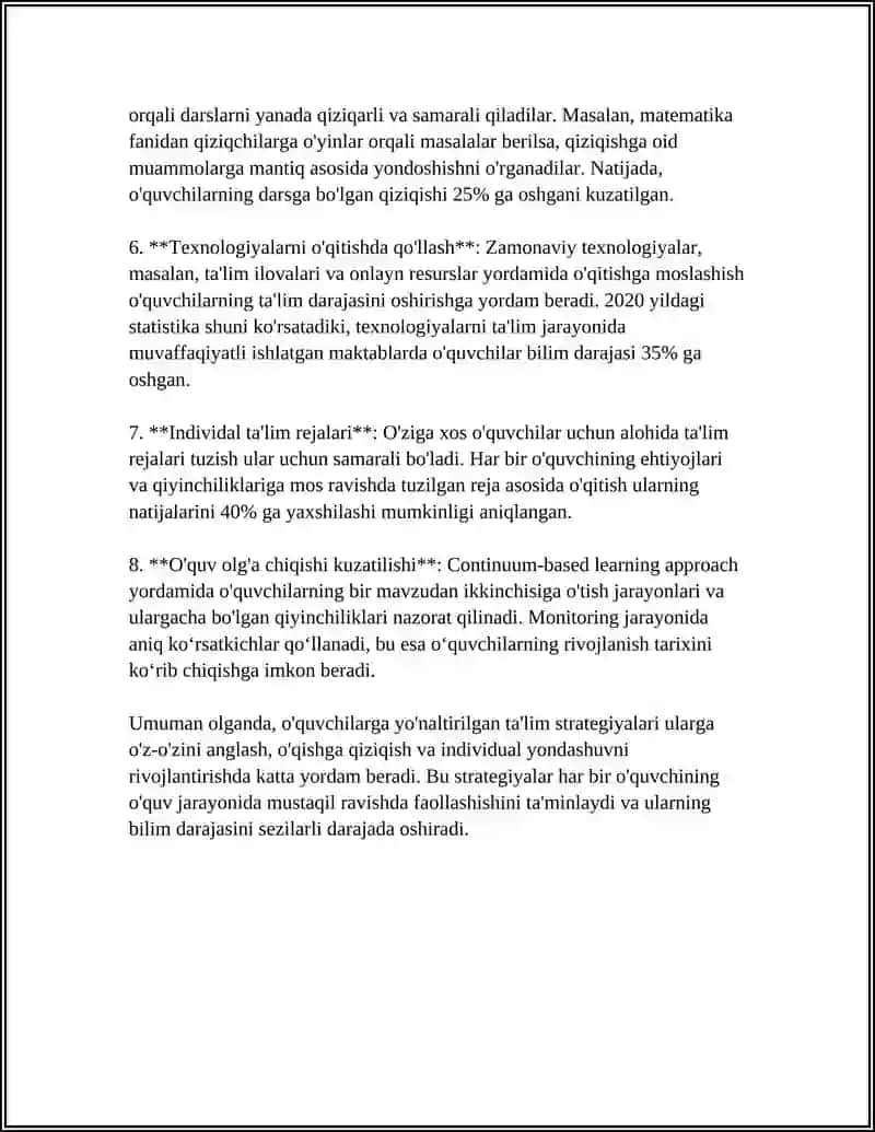 O'quvchilarga yo'naltirilgan o'quv strategiyalari 4