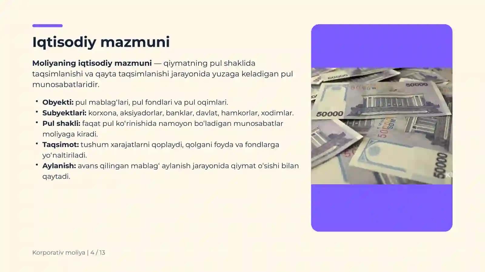 Korporativ moliya 4
