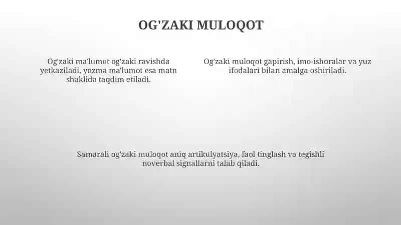 Og'zaki va yozma ma'lumot 4