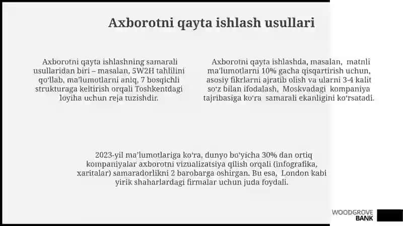 Ijodiy fikrlash axborotni tuzish 4
