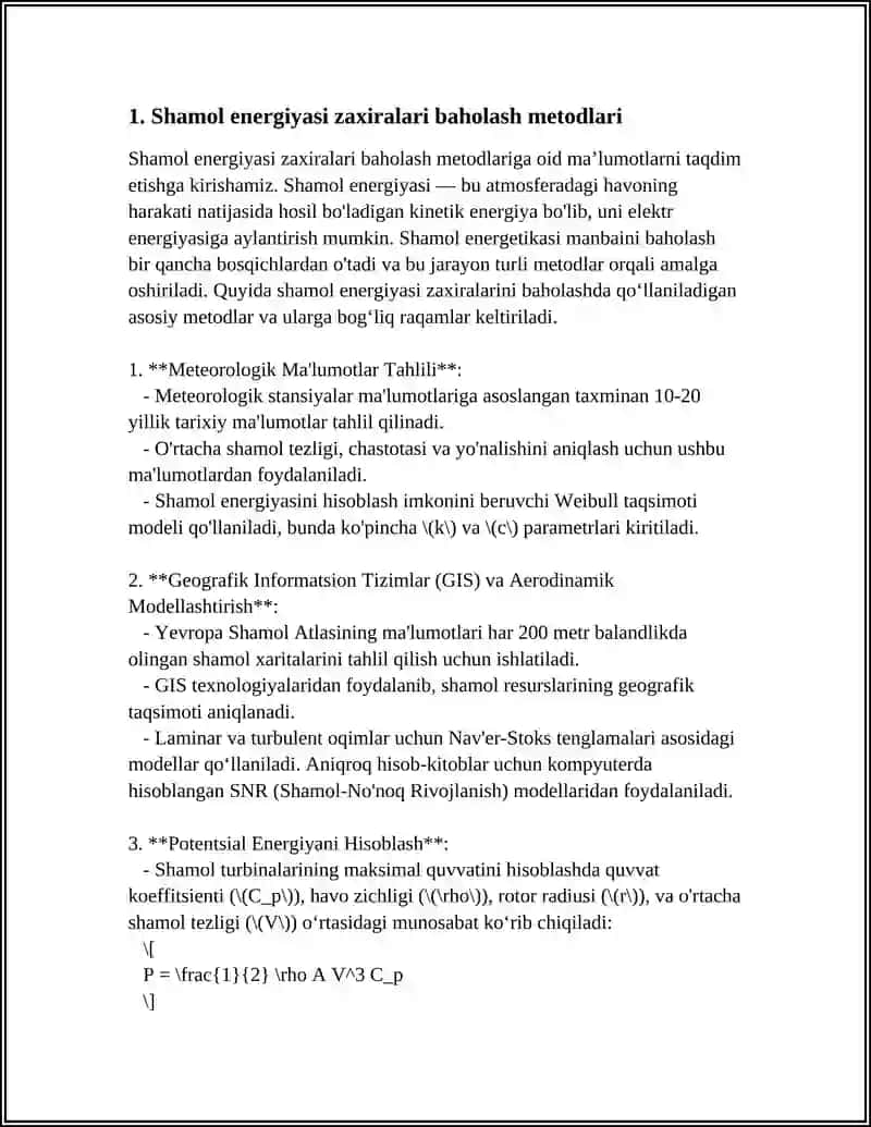SHAMOL VA QUYOSH ENERGIYALARI ZAXIRALARI 4