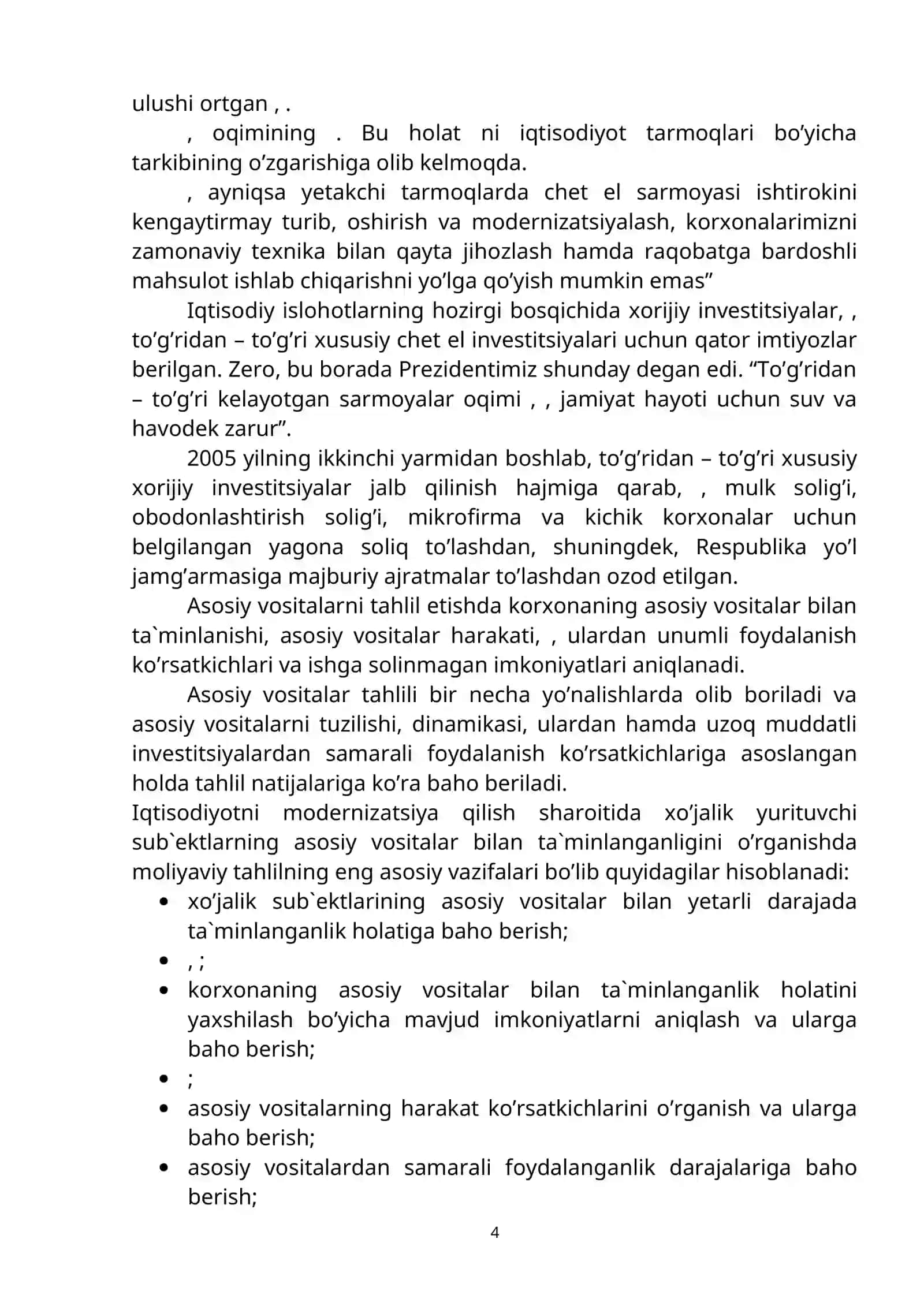Asosiylar bilan ta`minlanganlik va ulardan foydalanish samaradorligi tahlili 4