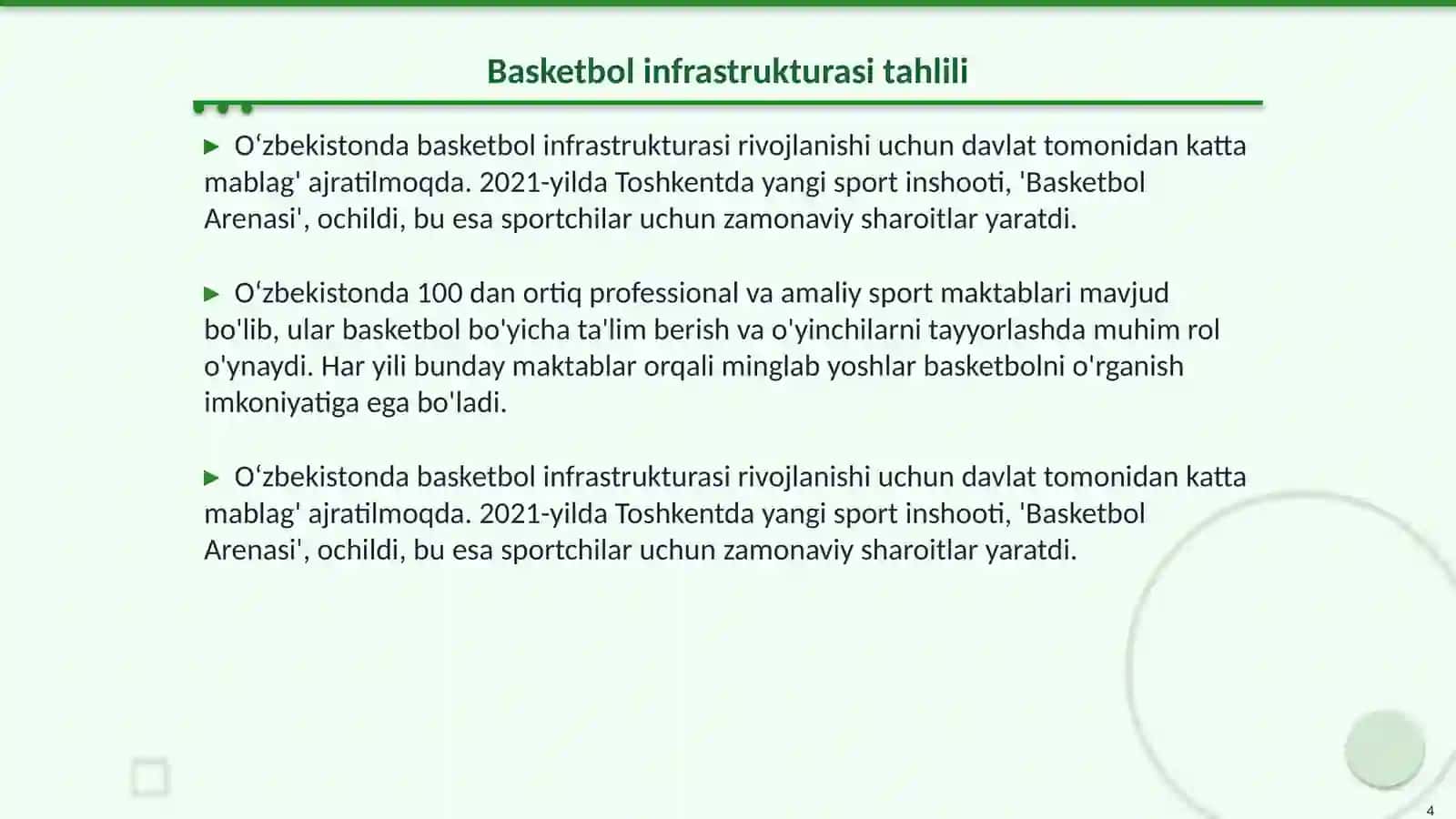 Basketbolning rivojlanishi Oʻzbekistonda 4