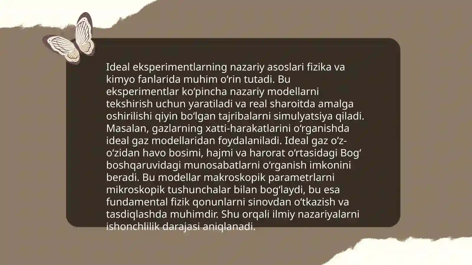 Ideal va real eksperiment 4