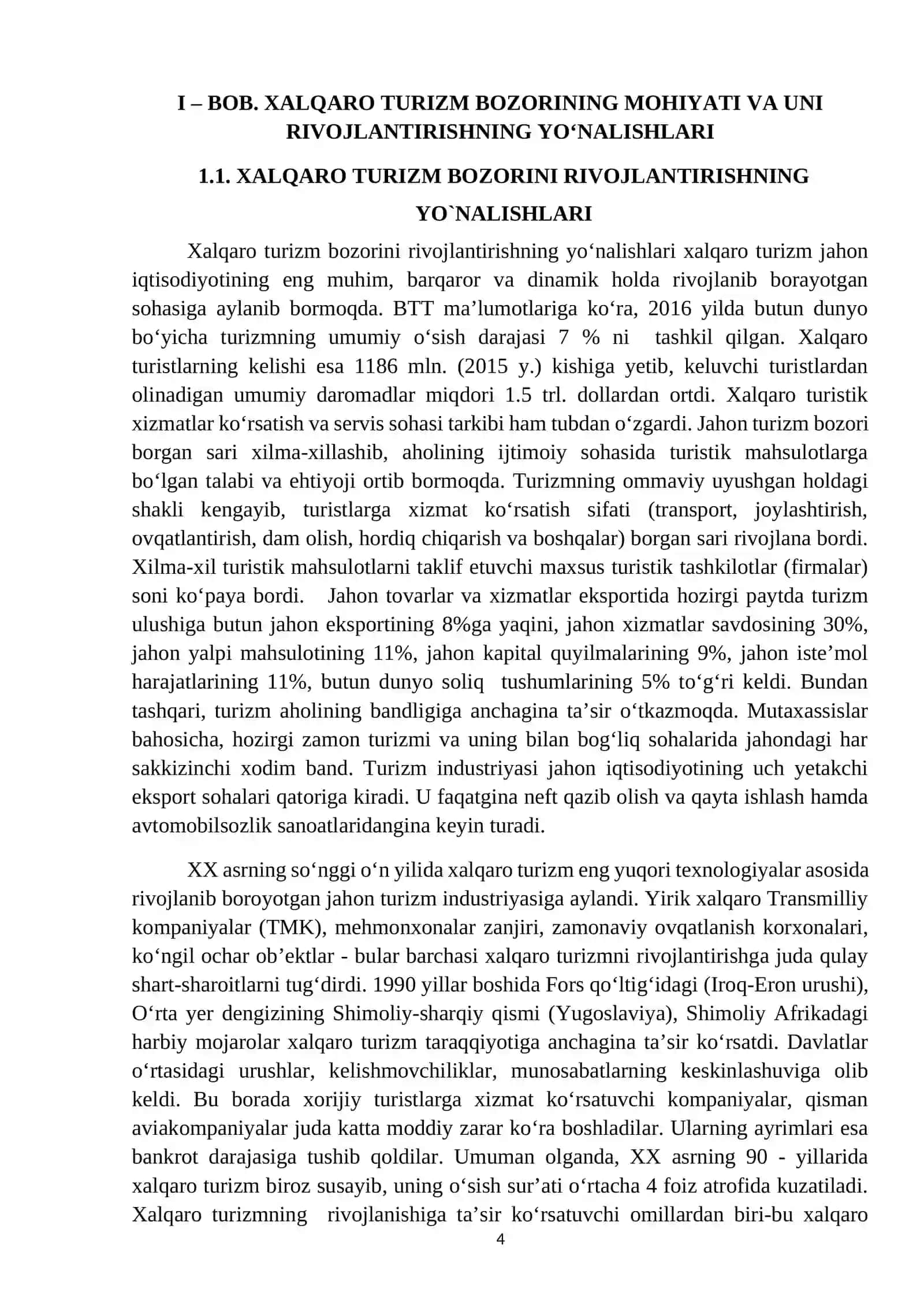 O’zbekistonda xalqaro turizmi bozorini rivojlantirish yo’llari 4