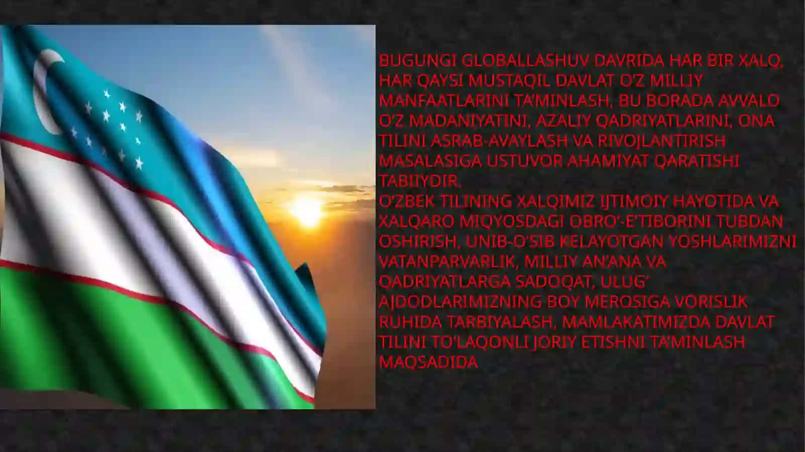 o'zbektilini davlat tili sifatidagi nufuzini oshirish bo'yicha qilinayotgan ishlarning samaradorligi 4
