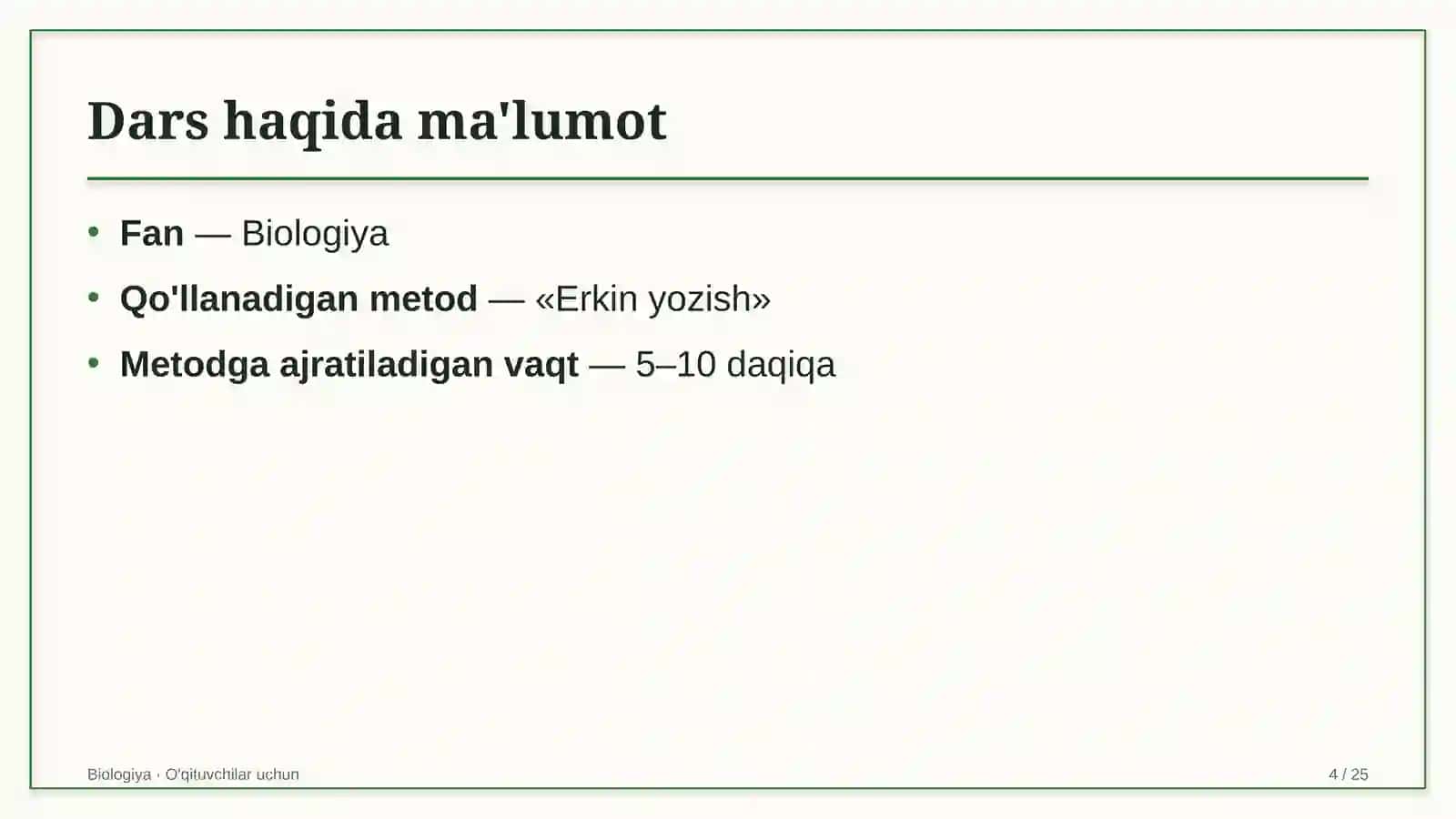 biologiya darslarida erkin yozish metodidan foydalanish 5259 4