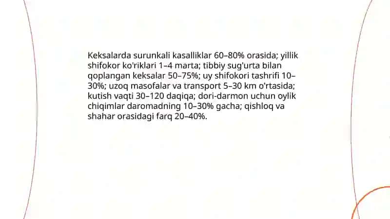 Keksa avlod fuqarolarning turmush darajasi 4
