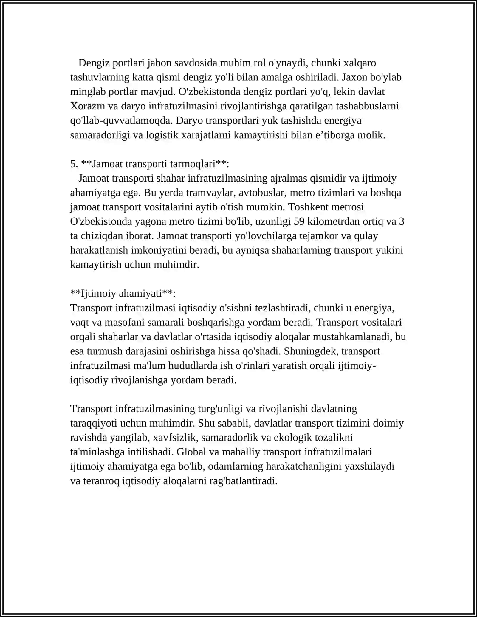 TRANSPORT INFRATUZILMASI VA IQTISODIYOT 4