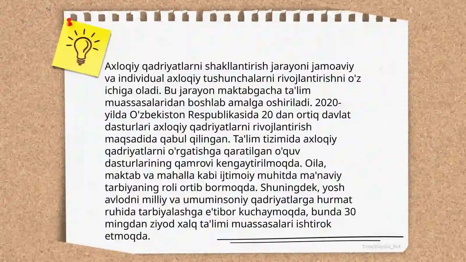Oʻquvchilarda maʼnaviy -axloqiy sifatlarni rivojlantirish 4