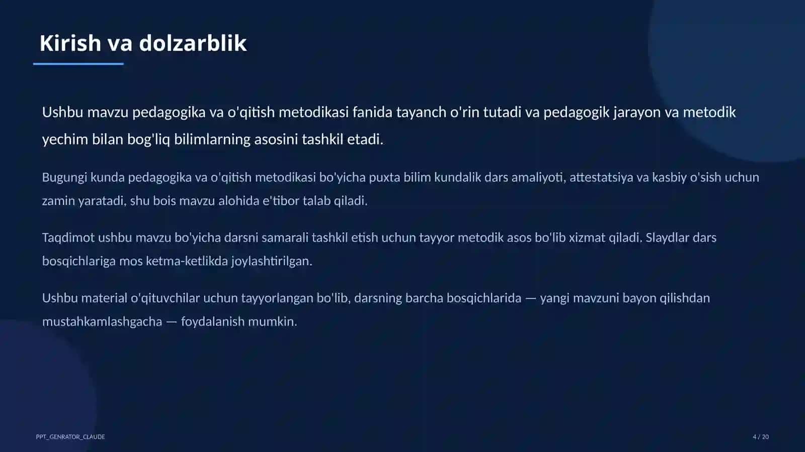 O'qituvchilarning Milliy sertifikatiga tayyorgarlik 4