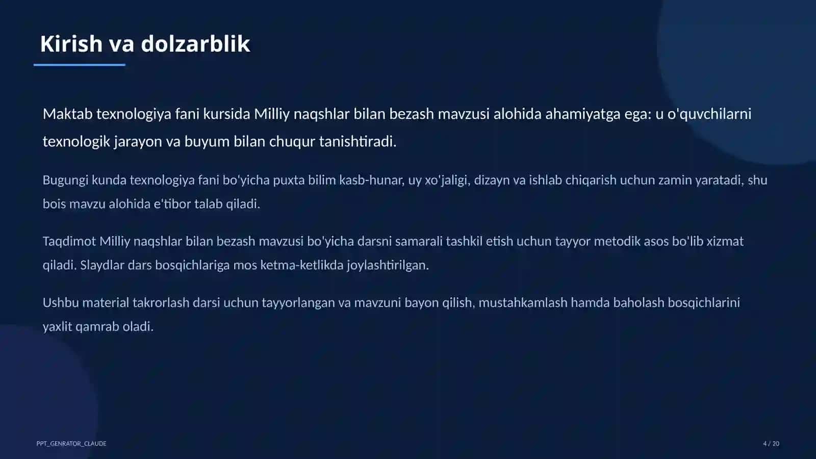 Milliy naqshlar bilan bezash (3-sinf) 4