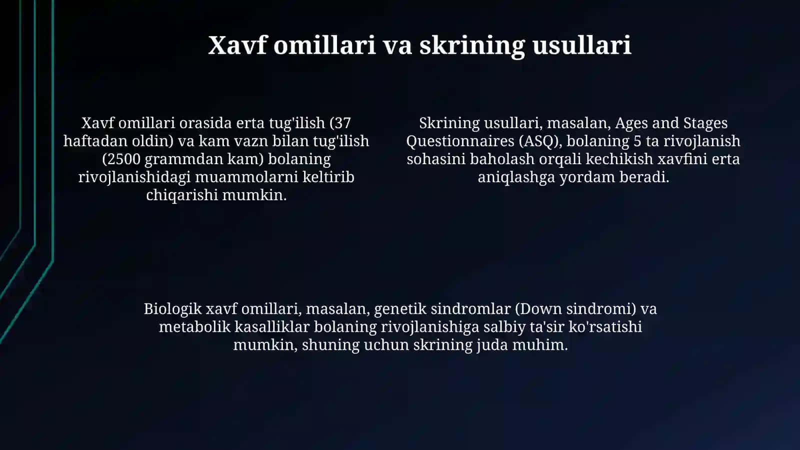 Rivojlanishda kechikishi xavfi boʻlgan bolalarni erta aniqlash 4