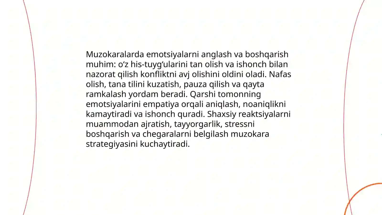 Muzokaralar olib borishning psixologik jihatlari 4