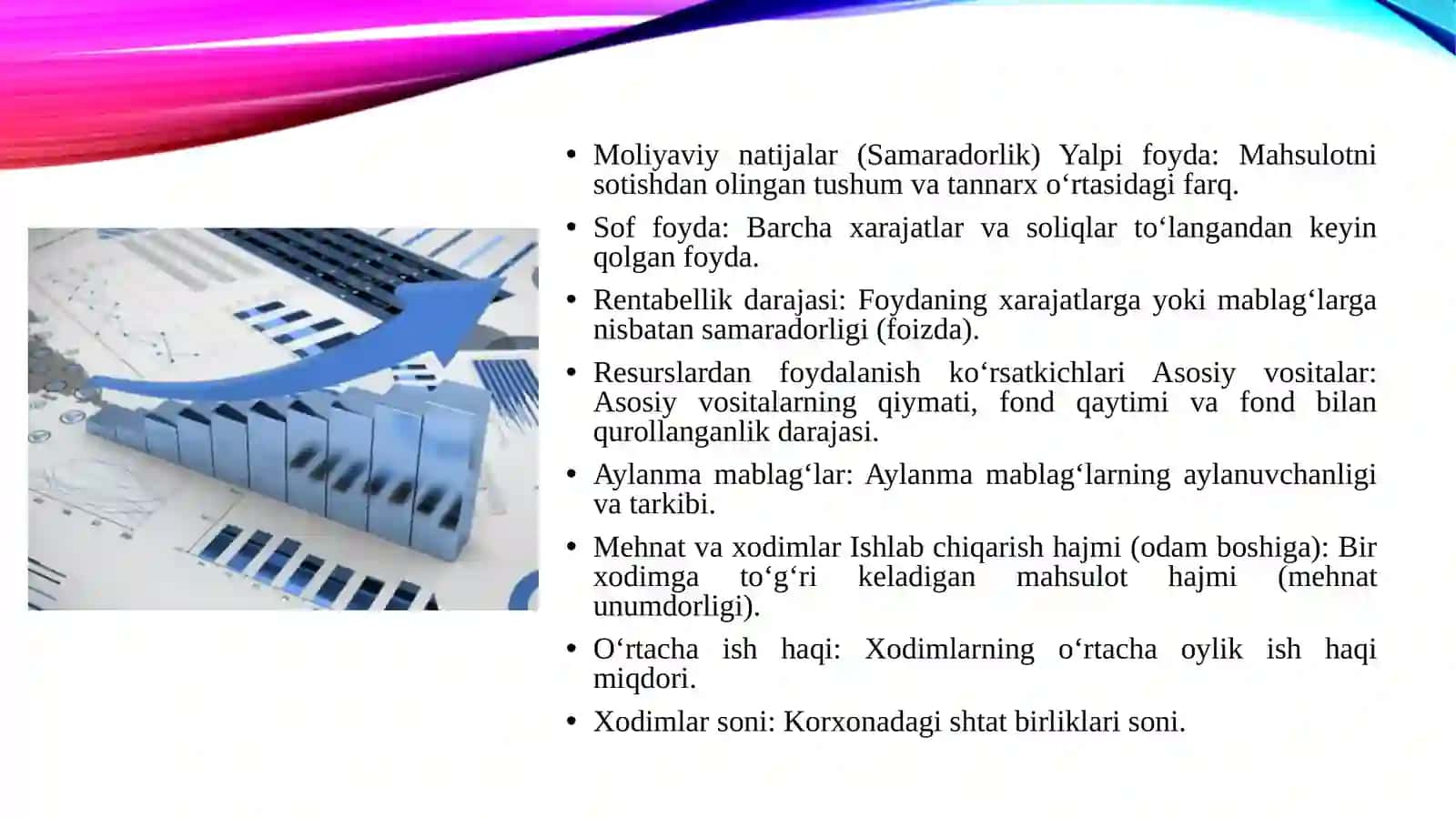 KORXONALARNING XO‘JALIK FAOLIYATINI IFODALOVCHI MIQDORIY KO‘RSATKICHLAR 4