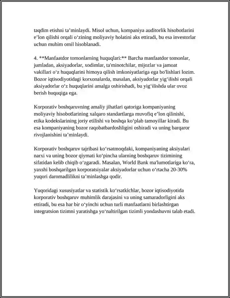 BOZOR IQTISODIYOTINING TURLI MODELLARIDA KORPORATIV BIZNESNING TASHKILIY XUSUSIYATLARI 4