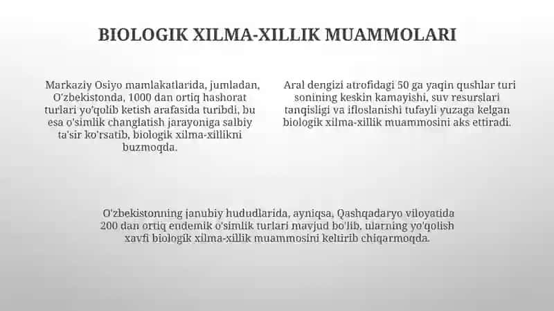 Biosferaga oid masala va mashqlar tuzish hamda yechish 4