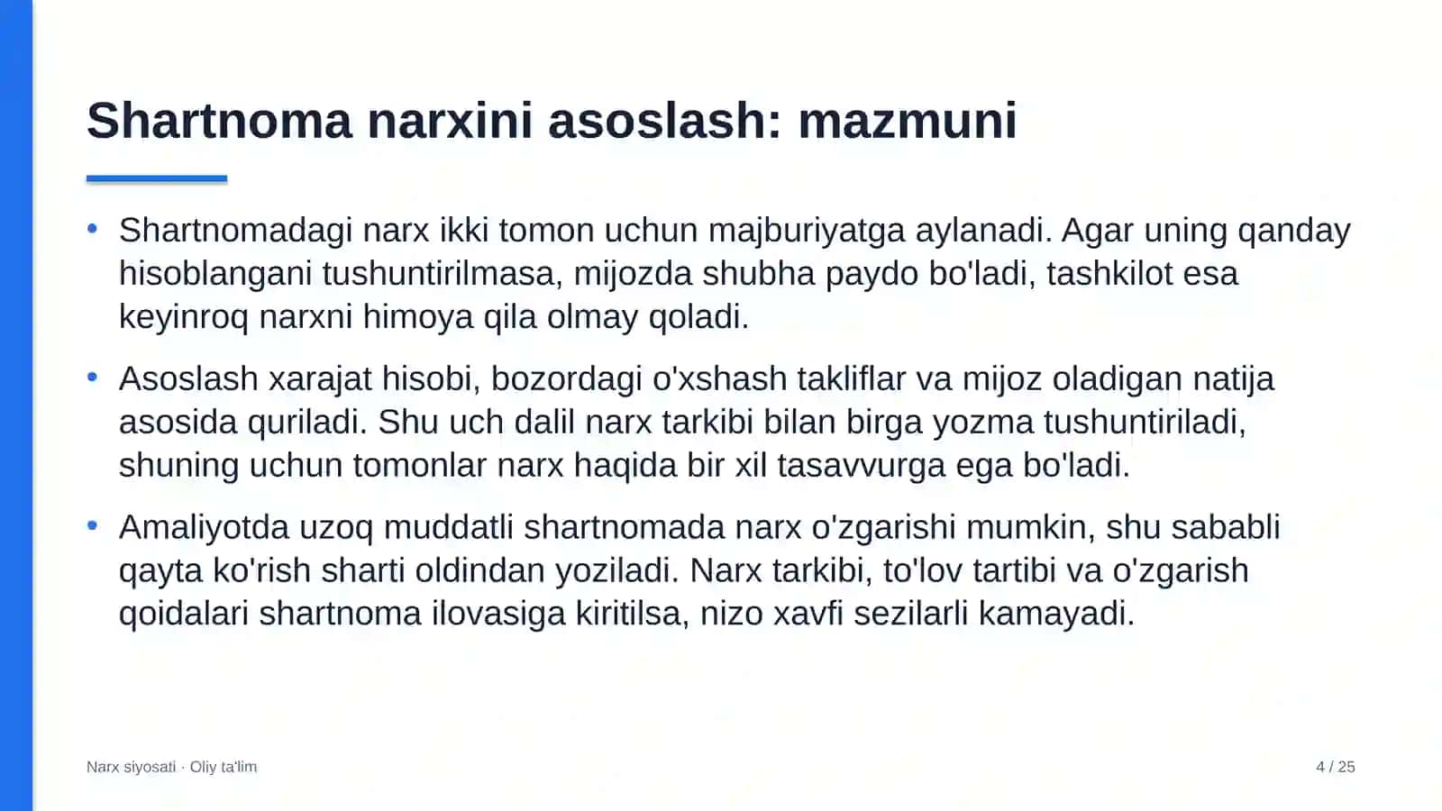 axborot texnologiyalari sohasida shartnoma narxini asoslash 2825 4