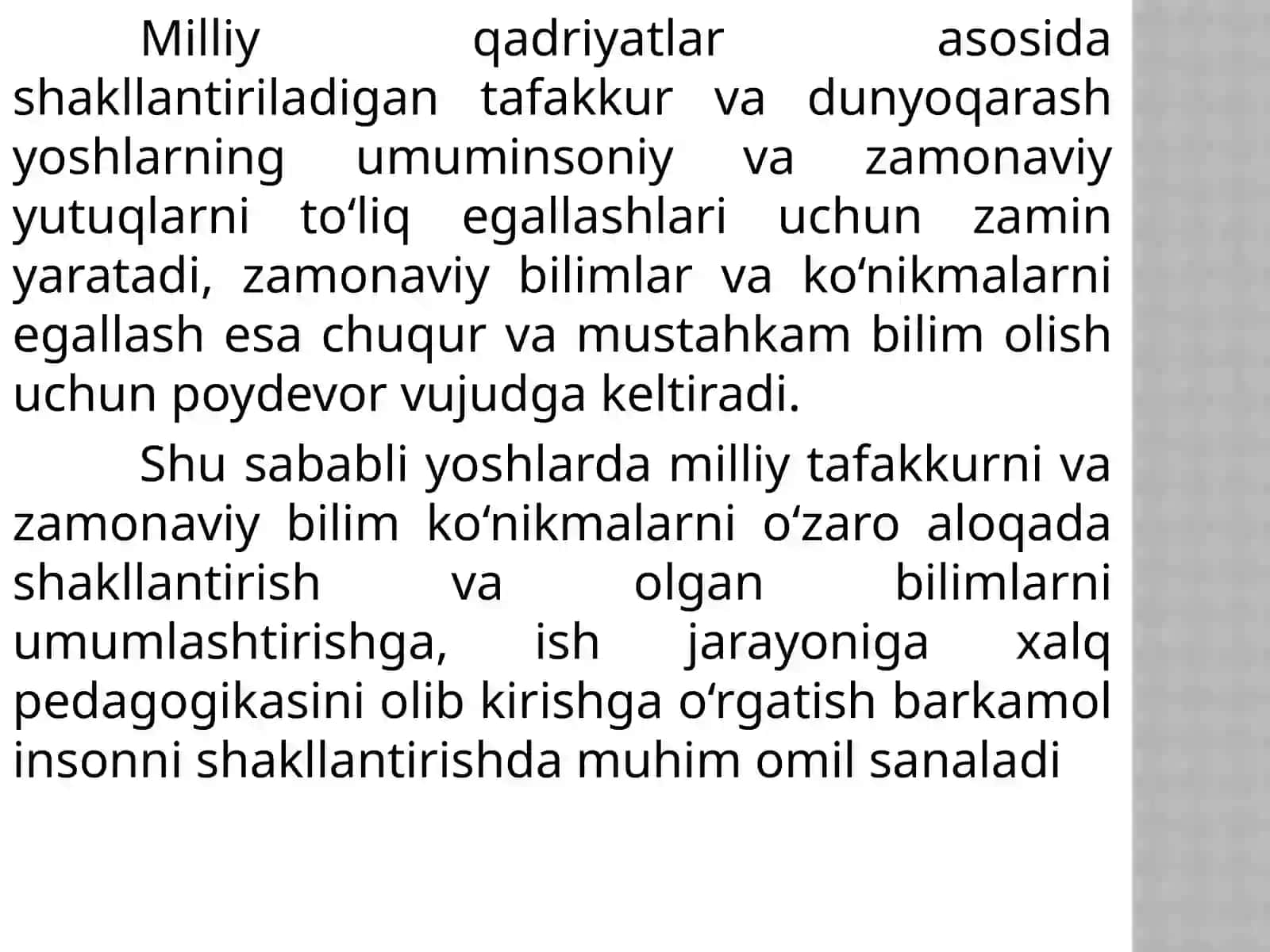 Xalq pedagogikasining didaktik va tarbiyaviy imkonyatlari 4
