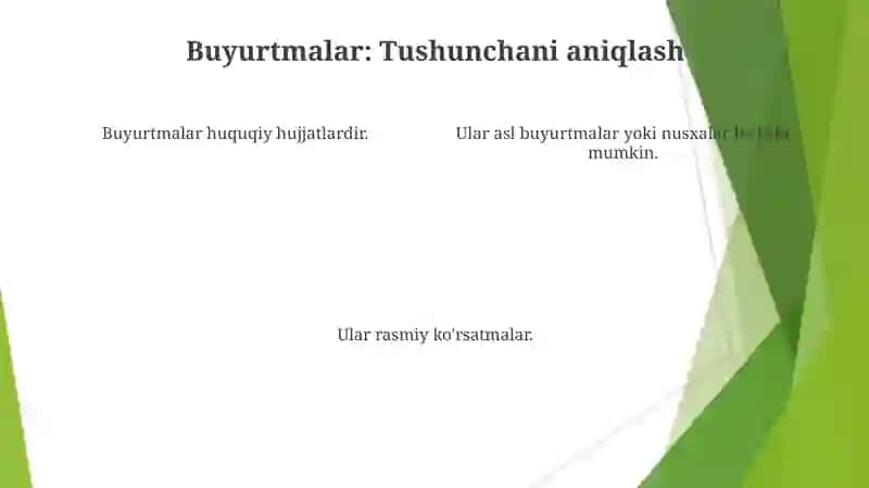 Farmoyish Hujjatlari va ularning Turlari 4