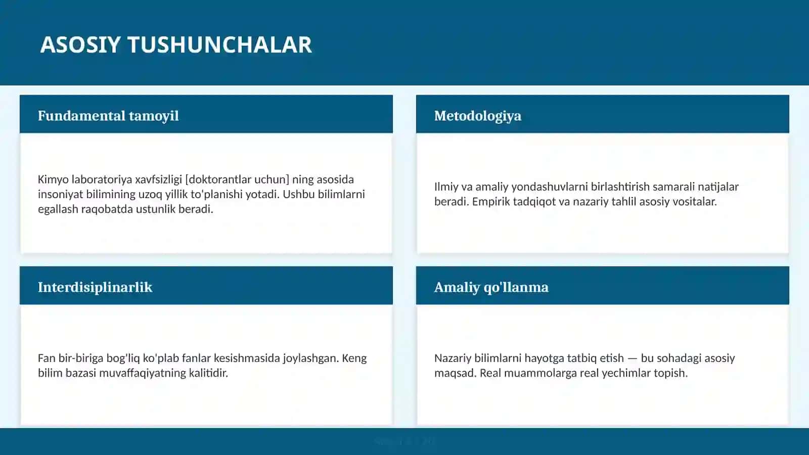 Kimyo laboratoriya xavfsizligi [doktorantlar uchun] 4