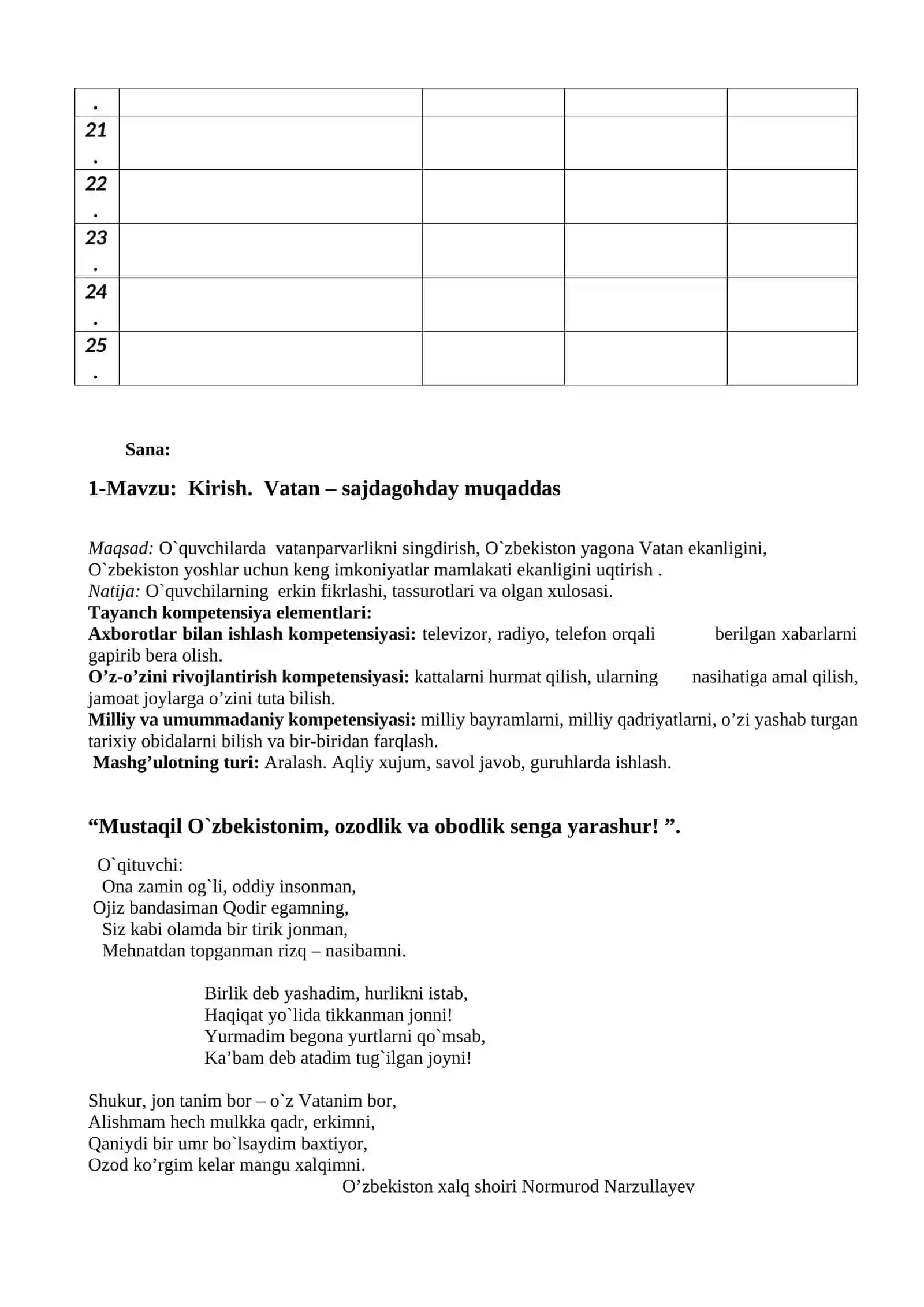 Tarbiya fanidan to'garak. 4