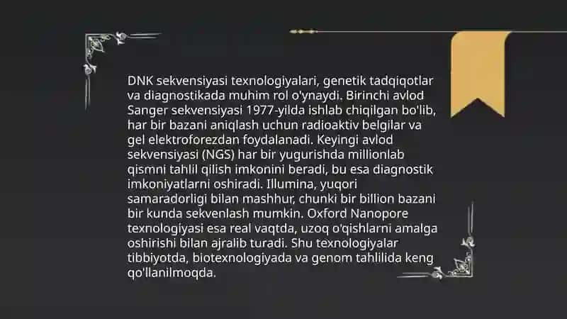 Genlarni ajratib olish texnologiyasi 4