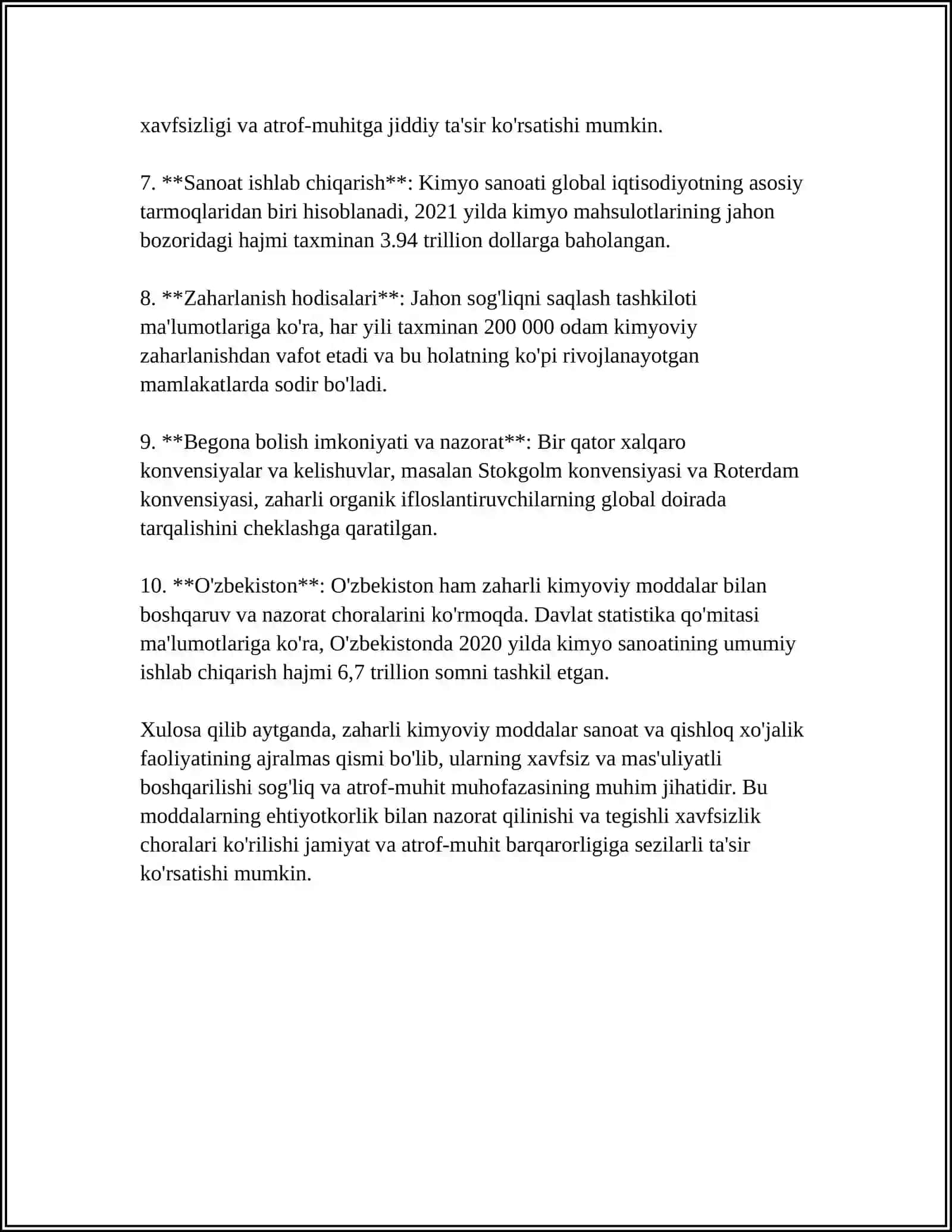 ZAXARLI XIMIKATLAR TUSHUNCHA SI. ETIL SPIRTI VA UNING SUROGATLARI BILANZAXARLANISH. OPIATLAR BILAN ZAXARLANISH 4