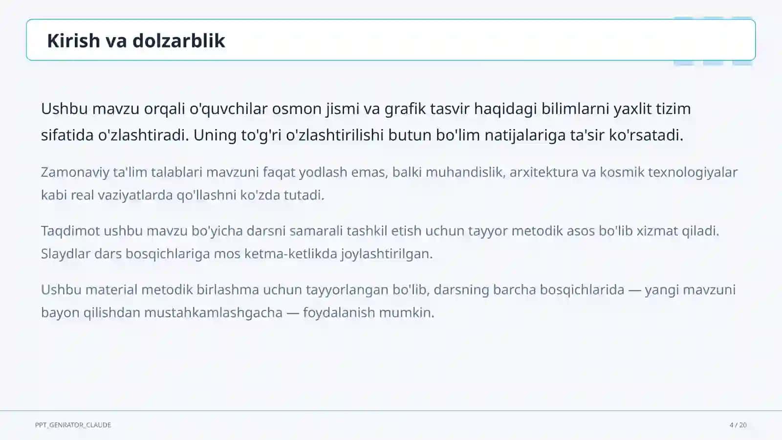 Quyosh sistemasi: sayyoralar va ularning yo'ldoshlari (9-sinf) 4