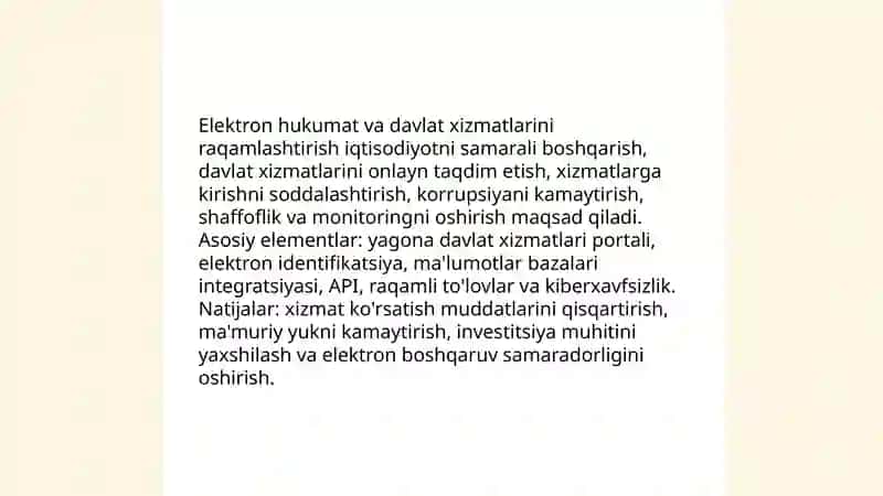 Iqtisodiyotni raqamlashtirish bo'yicha davlat siyosati 4