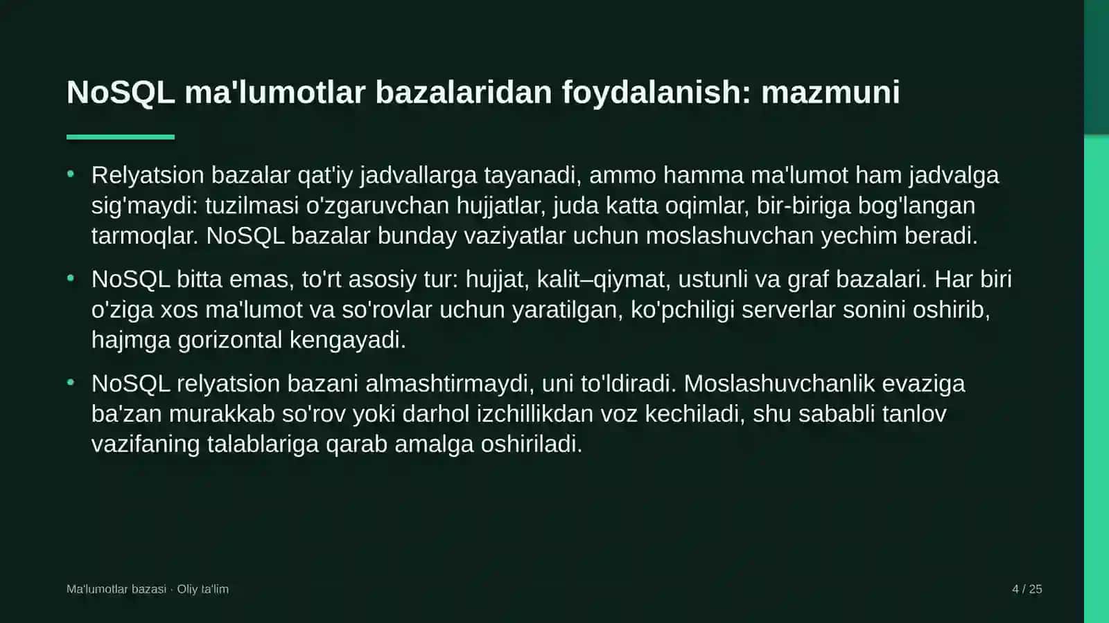 qozonxonalarda nosql ma'lumotlar bazalaridan foydalanish 6133 4