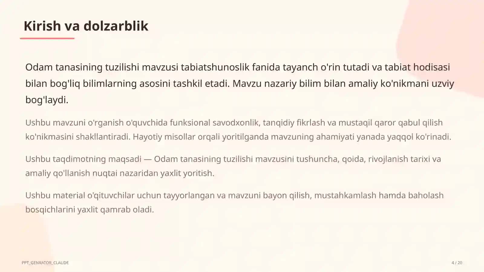 Odamlarin tuzilishi (2-sinf) 4