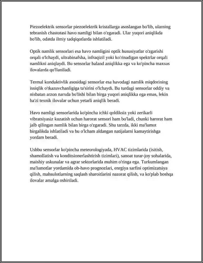 HAVO NAMLIGI MA'LUMOTLARINI QAYTA ISHLASH 4