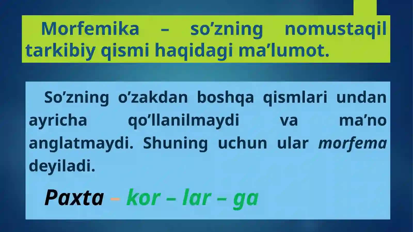 So’zning morfem tarkibi 4