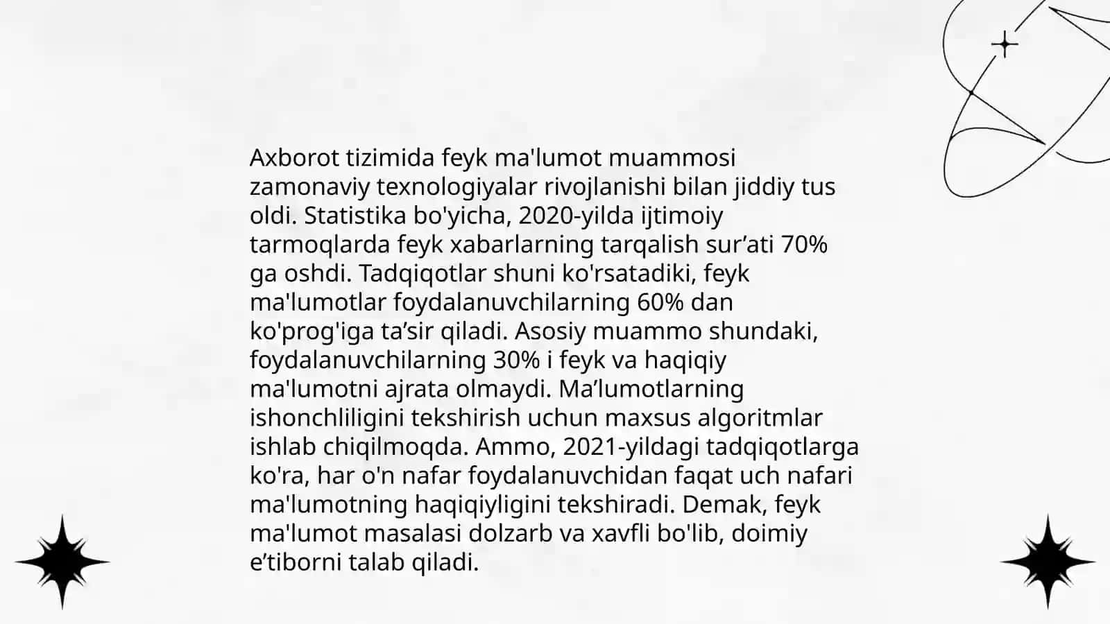 Axborot tizimida "falsifikasiya metodi" (feyk) 4