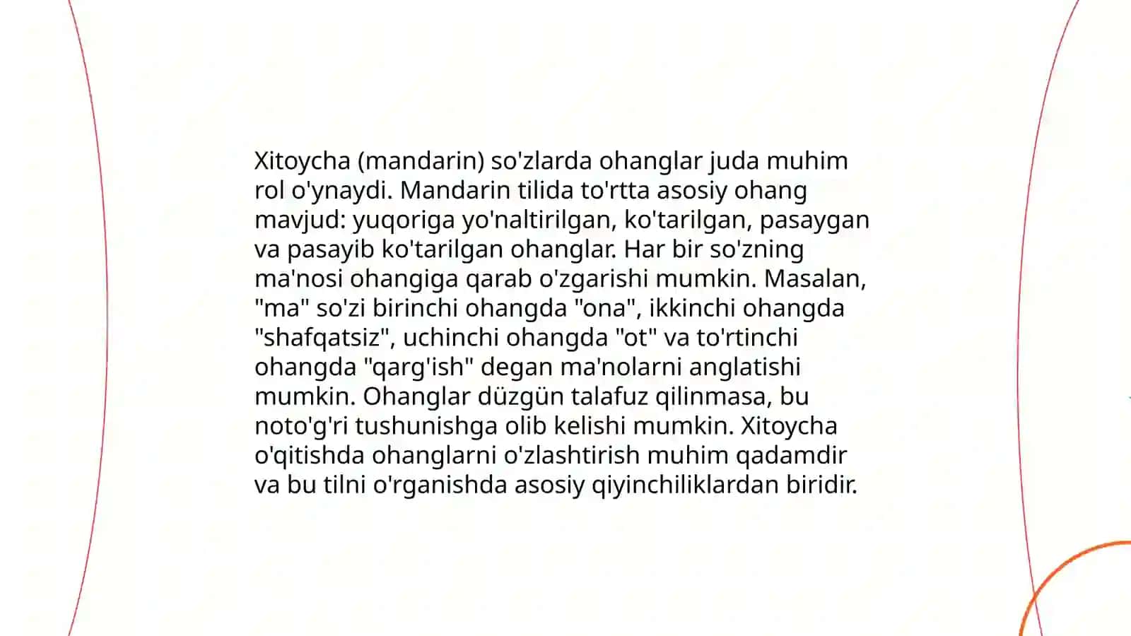 Xitoy tilida ohanglar 4