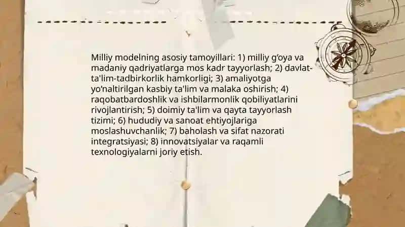 O‘zbekiston Respublikasi kadrlar tayyorlash milliy modeli va uning mohiyati 4